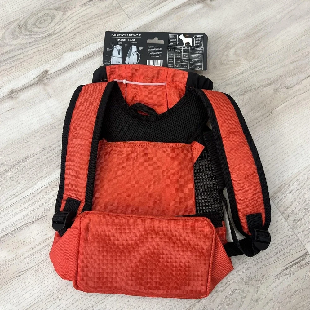 K9 Sport Sack Trainer Dog Backpack Carrier Small Red Pet Hiking Holds 30 Lb